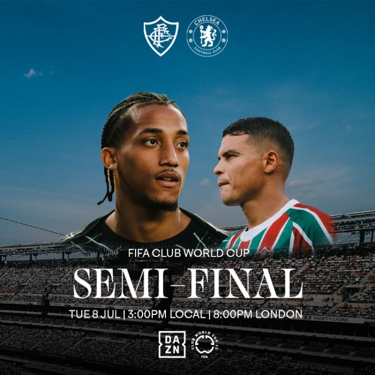 切尔西发布世俱杯半决赛海报：若昂-佩德罗、蒂亚戈-席尔瓦出镜