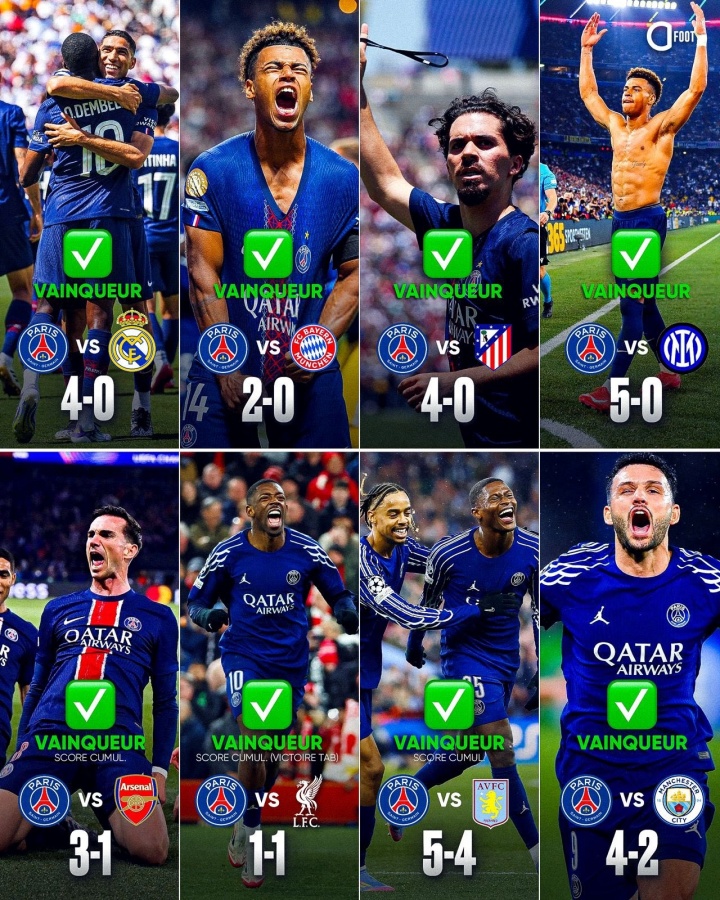 利物浦：巴黎真的很强😅巴黎本赛季横扫多支豪门 仅1场点球大战