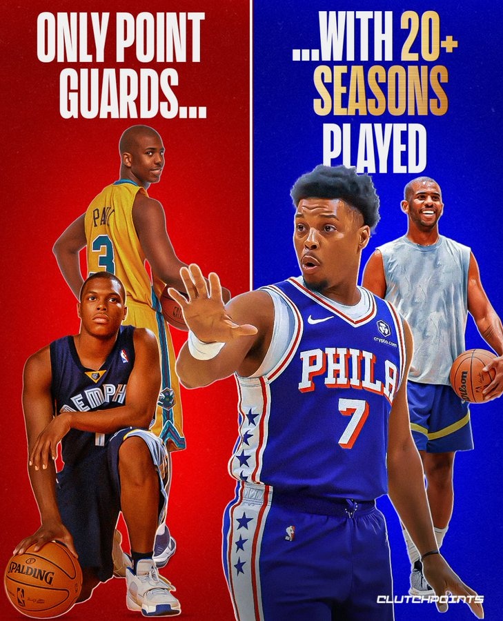 👏Respect！NBA生涯20+赛季的控卫：克里斯-保罗、凯尔-洛瑞