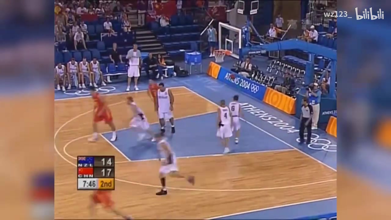 这就是超级巨星！04年奥运会姚明对阵新西兰狂砍39分集锦！