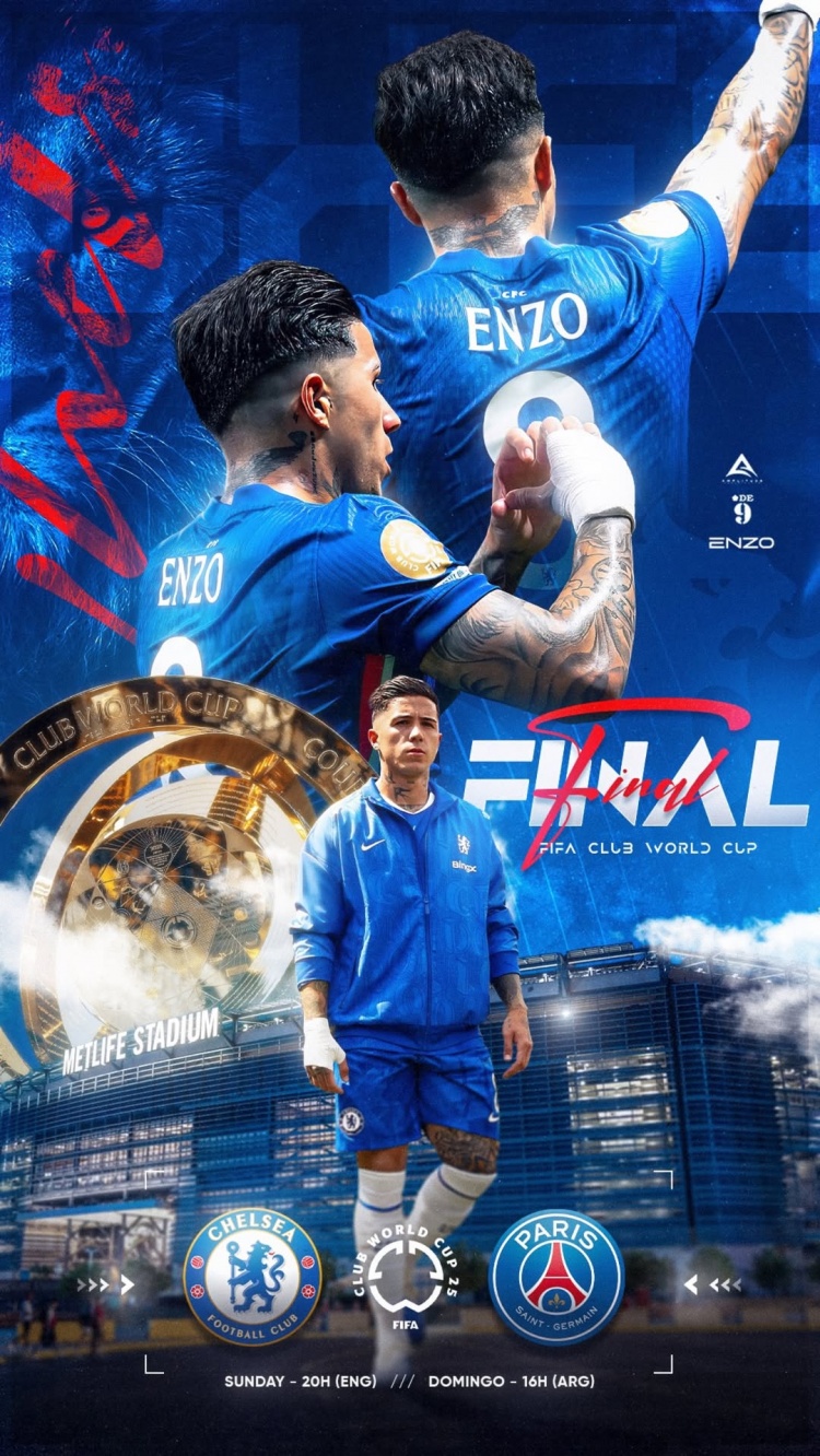看你发挥！恩佐社媒晒个人海报预热世俱杯决赛