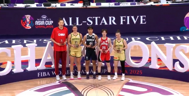女篮亚洲杯最佳阵容出炉：韩旭、福勒、朴智贤、田中心、里德