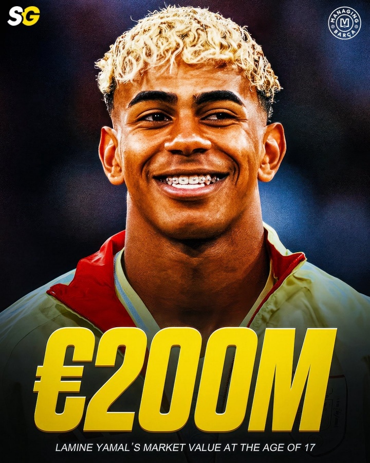 起点很高🤯18岁亚马尔身价2亿欧世界第一 远高于同龄姆贝维哈穆