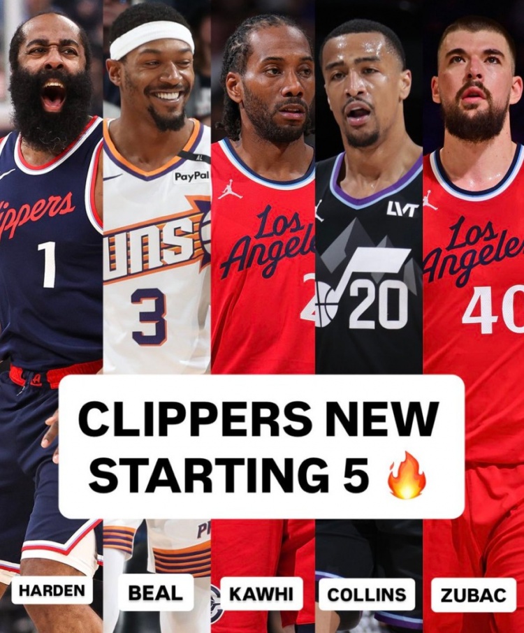 美记：比尔拒绝在东契奇&里夫斯后打第六人 快船则承诺了他首发