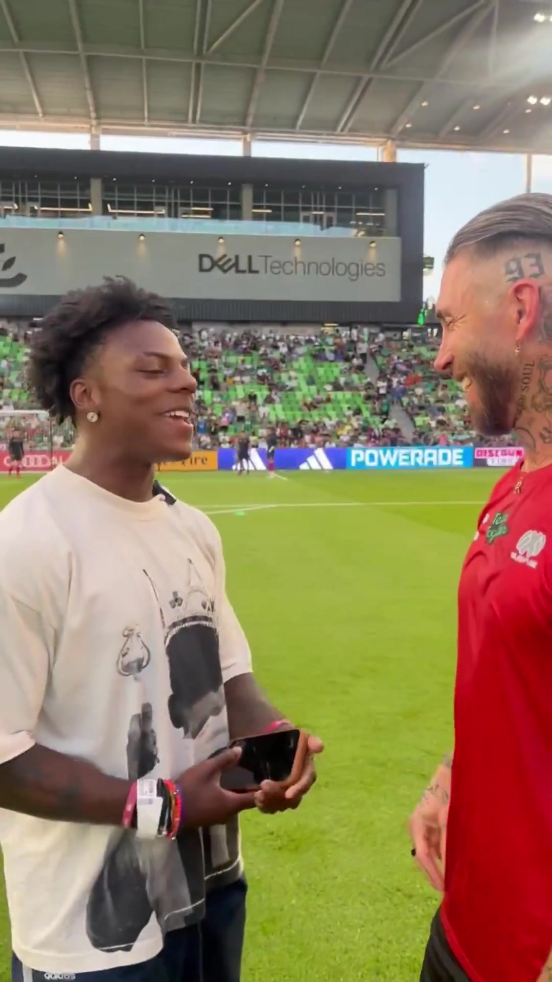 网红speed亮相美职联全明星赛，与拉莫斯见面：我滑铲跟他学的