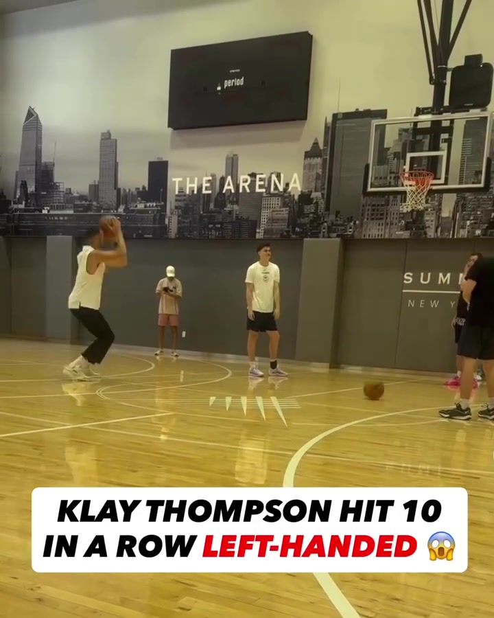 这真不是镜像！克莱训练左手中距离投篮十连中！