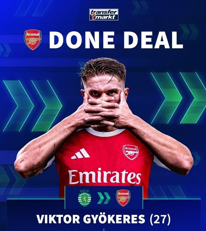 阿森纳队史引援榜：赖斯、N-佩佩、哈弗茨前三，约克雷斯第5