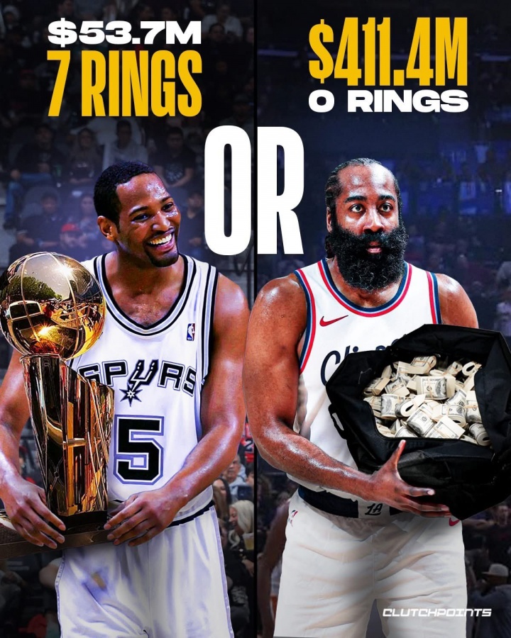 霍里：我愿用4个戒指换哈登赚的钱 但我还是喜欢自己夺冠的事实