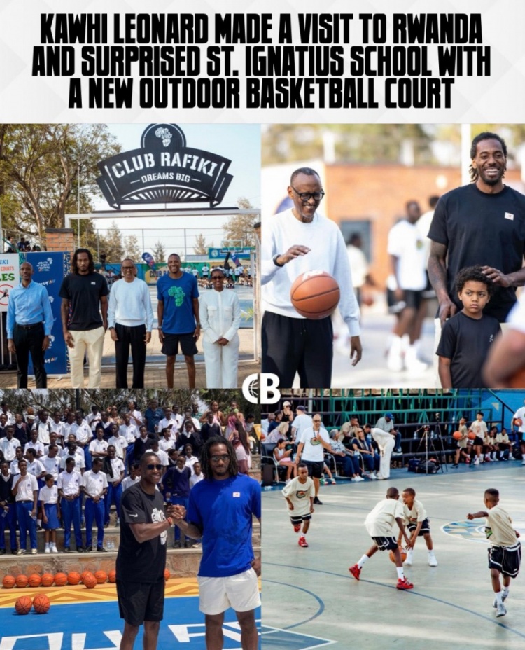 🫡小卡为卢旺达捐赠新球场&办免费训练营&送球鞋 还和总统交谈