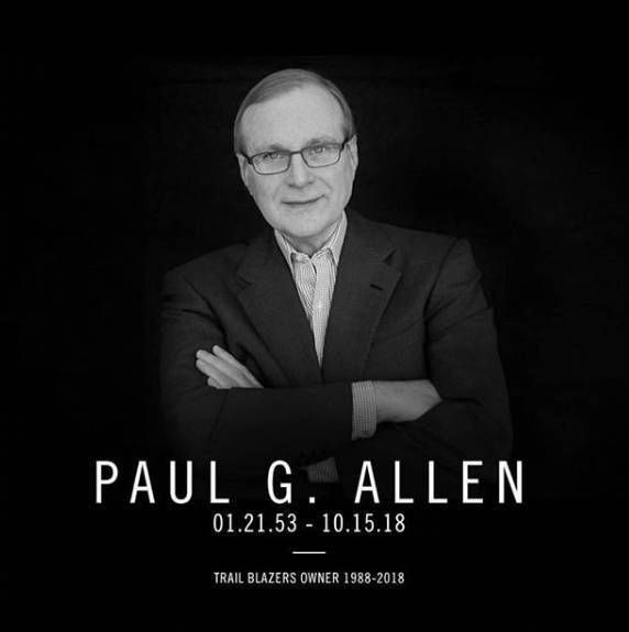 37年从7000万到40亿+ 保罗-艾伦1988年买下开拓者时花费7000万刀