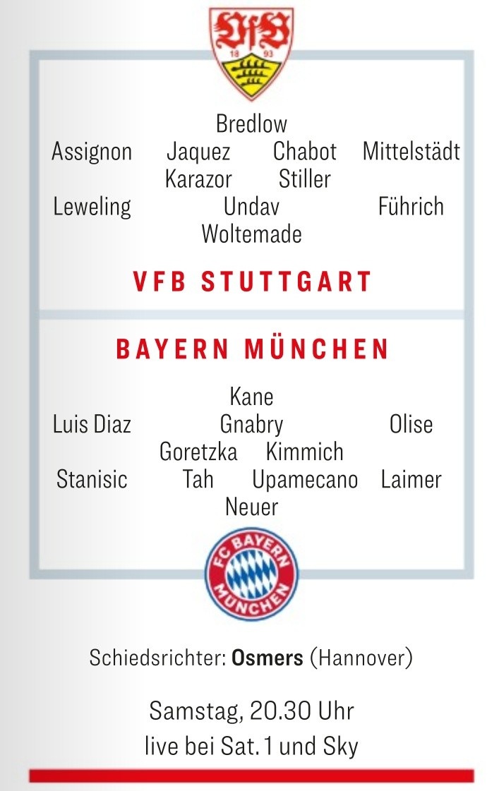 踢球者预测德超杯首发：塔、路易斯-迪亚斯先发，沃尔特马德出战