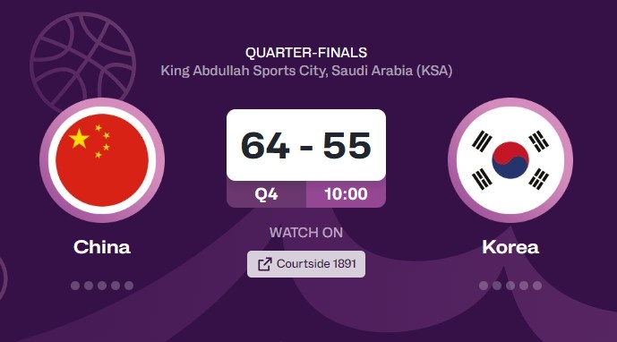 前3节中国男篮和韩国男篮罚球11比24 韩国第3节17罚15中