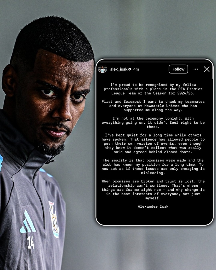 史诗大戏！伊萨克闹转会时间线：7月罢训8月闹掰，持续已超1个月