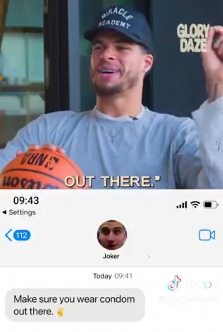 注意安全💀小波特：交易后约基奇给我发信息说“记得戴套”