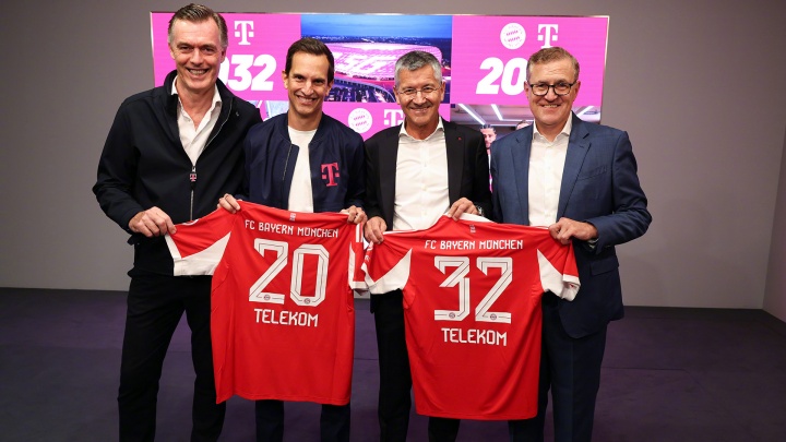 官方：拜仁与德国电信续约至2032年，据悉年赞助额6500万欧
