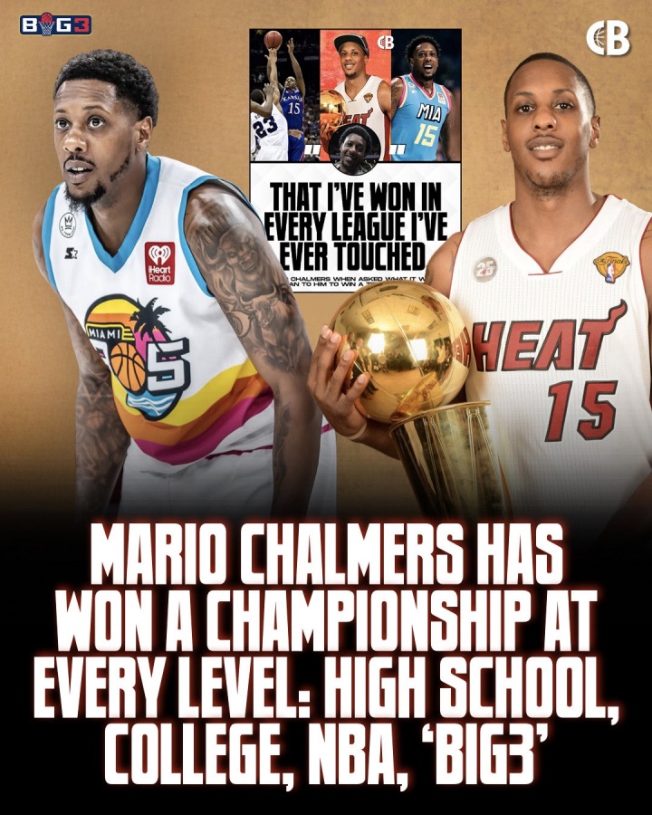 冠军体质！查尔莫斯：BIG3夺冠意味着我在所有打过的联赛都有冠军