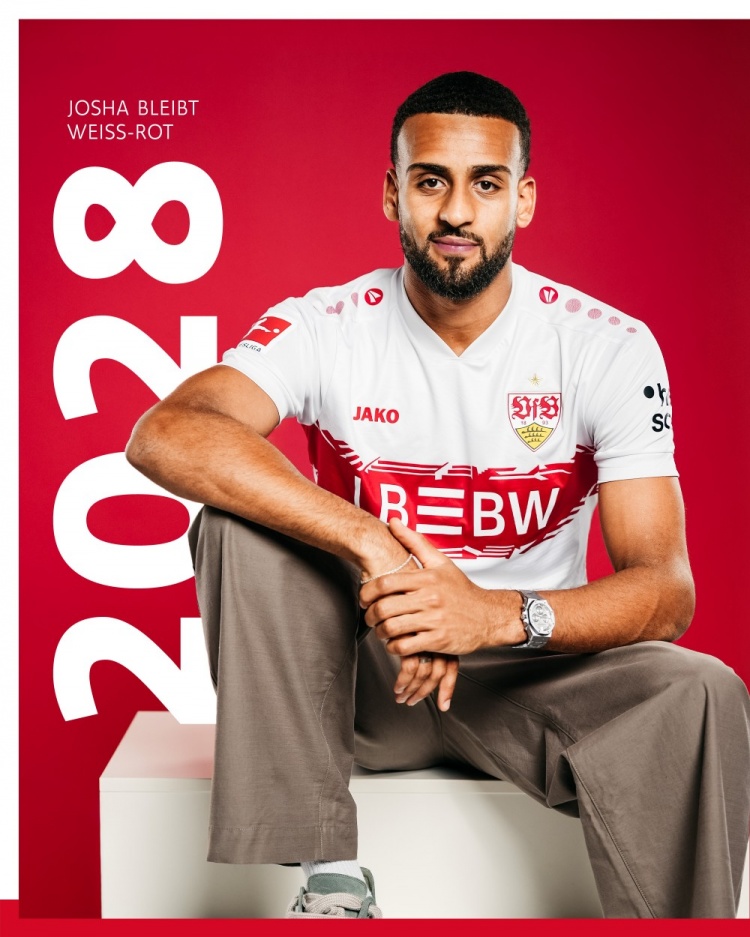 官方：斯图加特与24岁右后卫瓦格诺曼续约至2028年6月