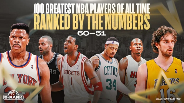 美媒历史球星60-51：麦迪58 帕克57 雷-阿伦55 大加54 皮尔斯51