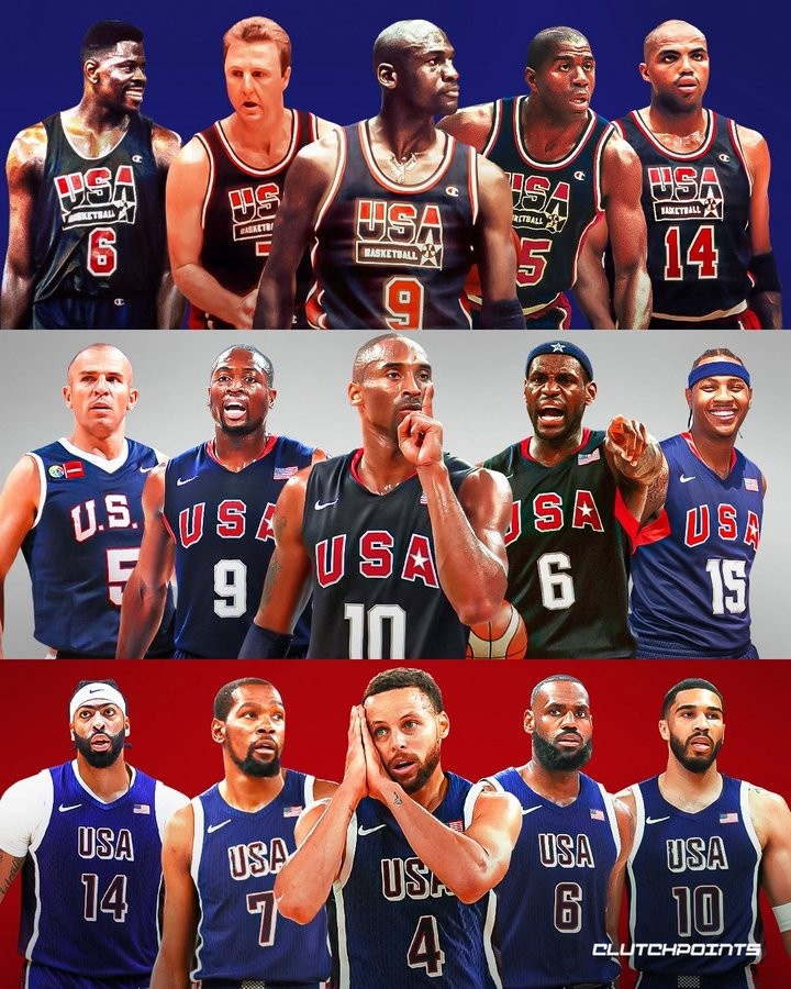 梦一VS梦八VS最新梦之队！美媒晒图对比：你认为哪个最强？