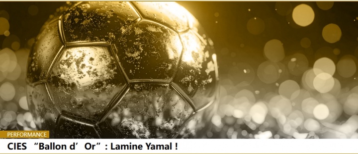 CIES评“只看数据”金球奖：亚马尔第1，姆巴佩第2，登贝莱仅第7