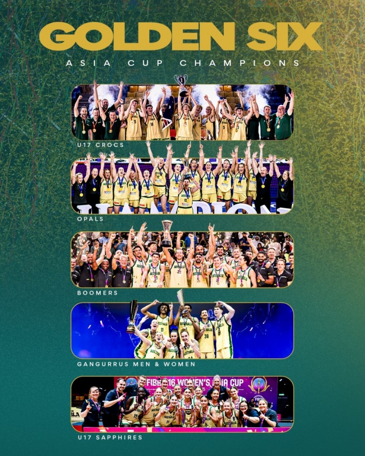 制霸亚洲！澳大利亚篮球2025年实现亚洲杯 “大满贯”