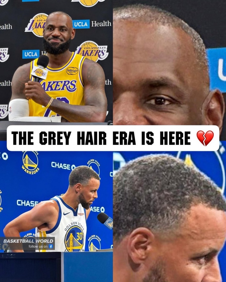 时光芿苒！美媒晒詹姆斯&库里媒体日采访照 白发攀上两人鬓角！