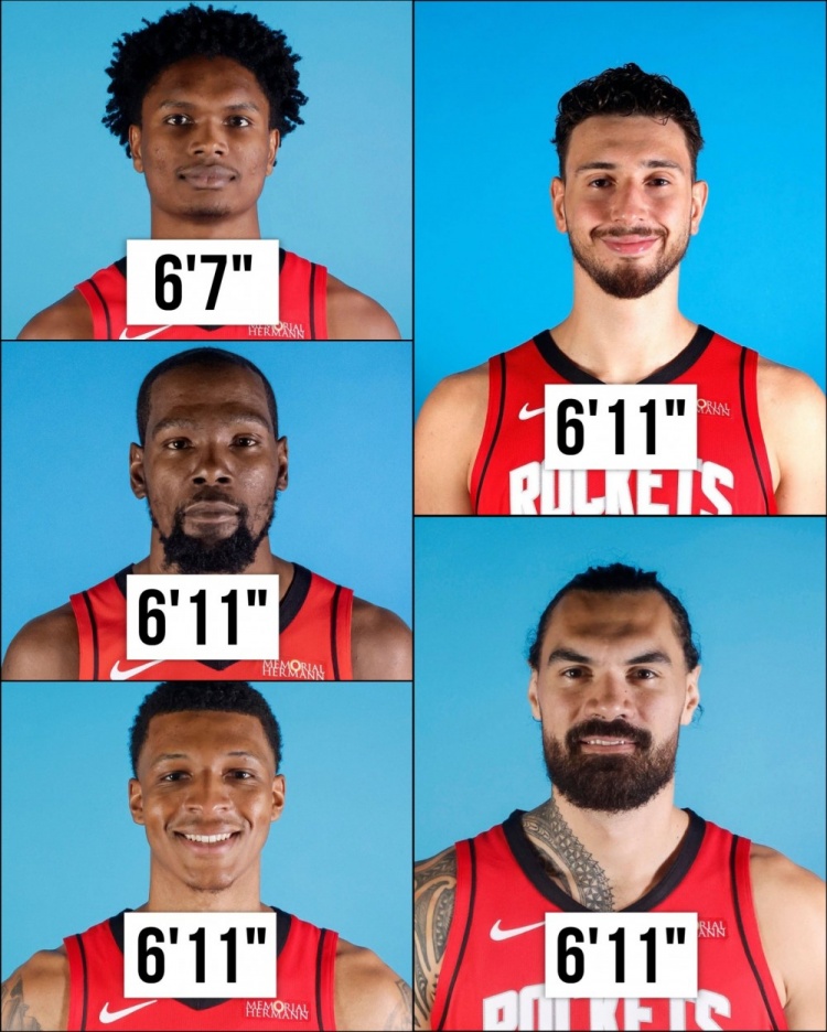 效果极佳！火箭“五大”首发在场时篮板率70.4%&净效率+65.7